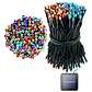Guirnalda Solar 20mts Multicolor 200 Led Recargable Impermeable Decoración Navideña Luces Solares - Miniatura 1