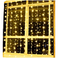 Luces Guirnalda Cortina De Luces Navidad 3x2 Mts 180 Led Amarillas Cascada Color De Las Luces Amarillo 2rl Corriente Decoración Navideña - Miniatura 6