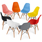 Pack 4 Sillas Tipo Eames Moderna Plástica Madera Colores Variados Comedor Cocina Oficina Sillas Modernas Conjunto De Sillas 4 Colores Iguales - Miniatura 1