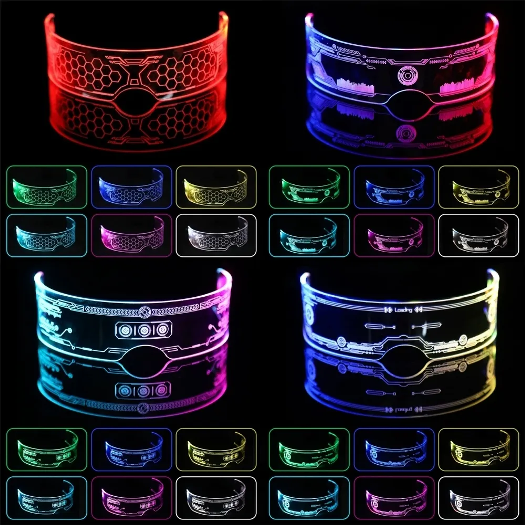 Lente Show Robot Top Anteojo Premium Iron Future Eventos Multicolor Diseño Cotillón Cumpleaños Año Nuevo 7