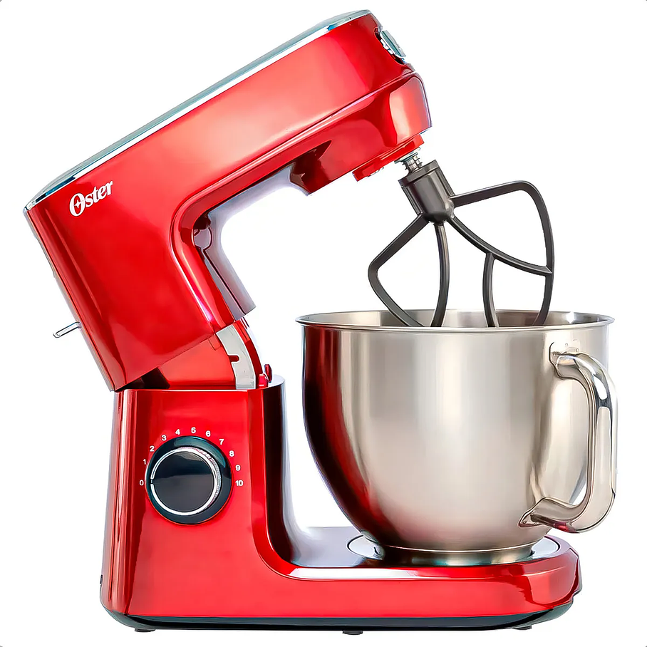 Batidora planetaria Oster® FPSTSMPL3R Rojo con 10 velocidades 5.2 Litros Batidora De Pedestal 1