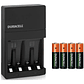 Cargador Pilas Recargables Duracell CEF-7 Aa Aaa C 4 Unidades Aa baterías - Miniatura 2