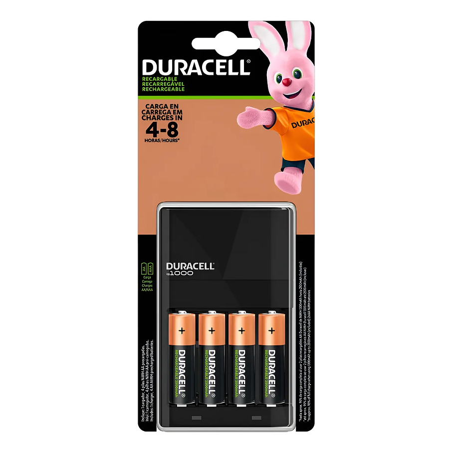 Cargador Pilas Recargables Duracell CEF-7 Aa Aaa C 4 Unidades Aa baterías 1