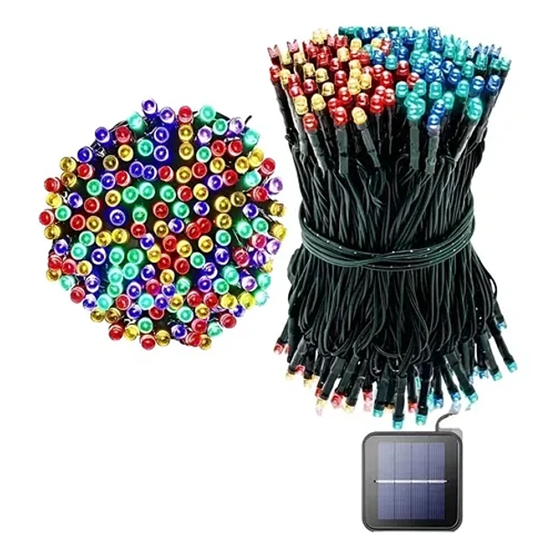 Luces Guirnalda Solar 30 Mts 300 Led Multicolor Decoración Árbol Navideño Luces Colores Modos De Uso Luces Solares 2