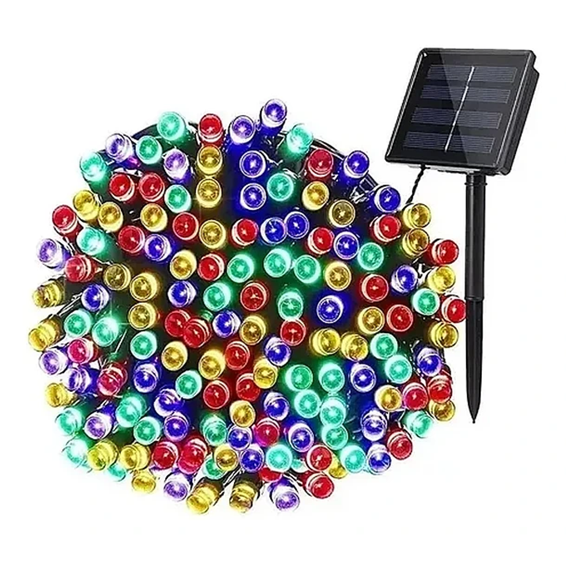 Luces Guirnalda Solar 30 Mts 300 Led Multicolor Decoración Árbol Navideño Luces Colores Modos De Uso Luces Solares 1