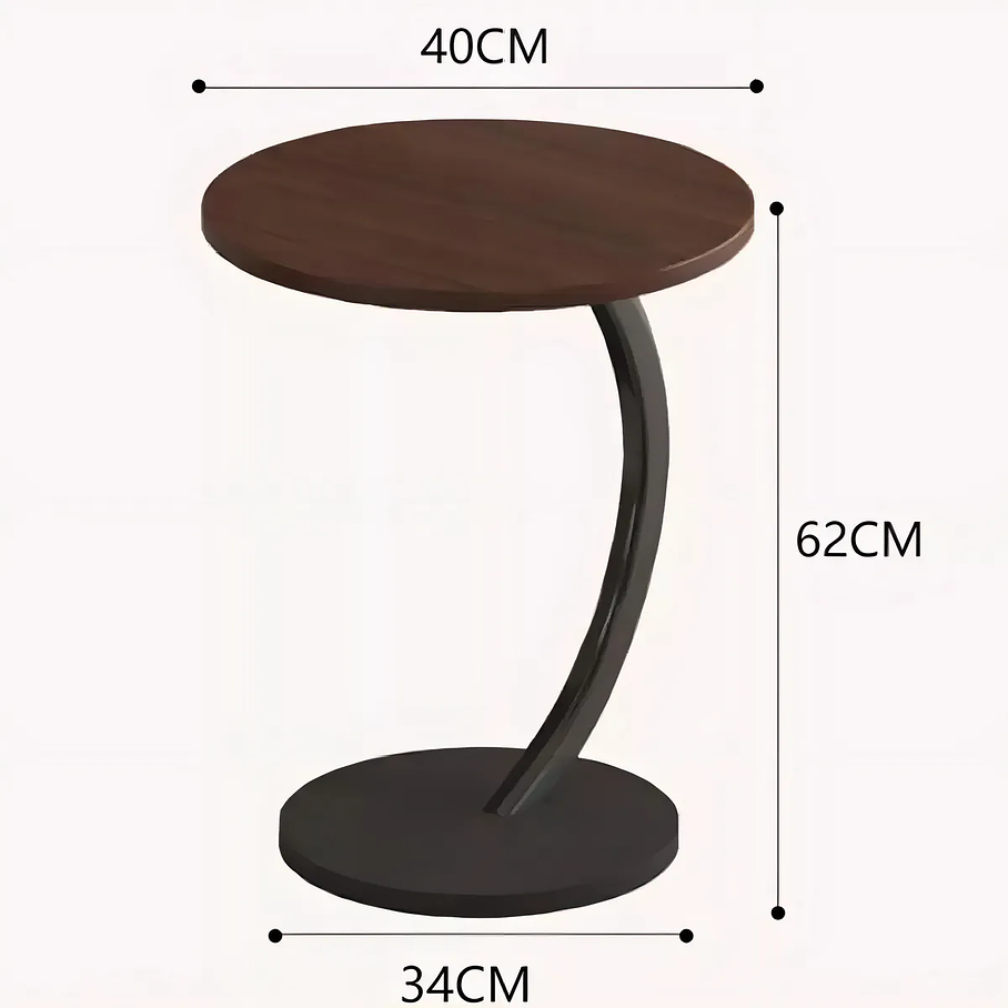 Mesa Estante Redonda De Estilo Mármol Mesa Centro Pequeña Living Centro Mesa Madera Color Marron  7