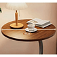 Mesa Estante Redonda De Estilo Mármol Mesa Centro Pequeña Living Centro Mesa Madera Color Marron  - Miniatura 8