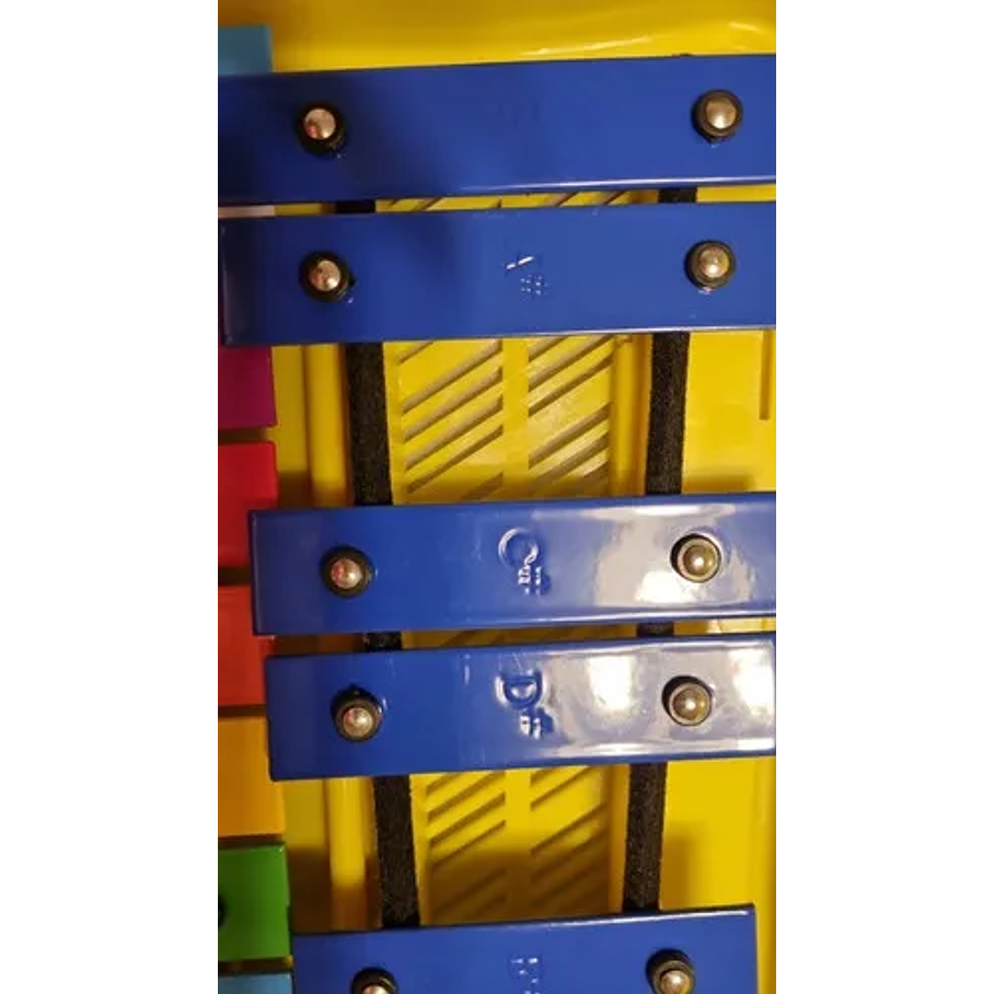 Metalófono 25 Notas Cromático Didáctico Nutech Gran Calidad Amarillo Musical Kids 4890  6