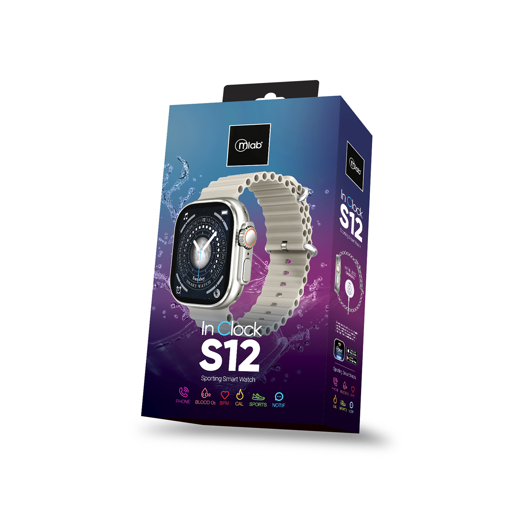 Smartwatch InClock S12 Sporting Smart Watch Reloj Inteligente Marca MLAB 9402 IP67 5