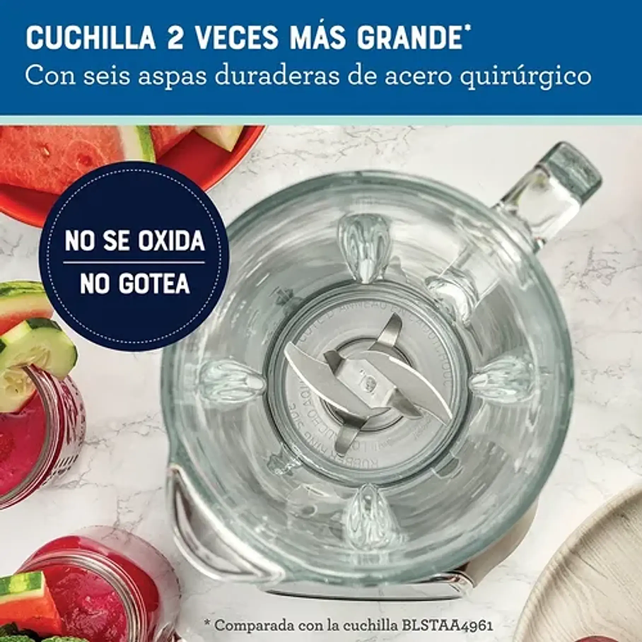 Licuadora Oster® Reversible Vaso Blendngo Blstpyg1310rbg Color Plateado 7