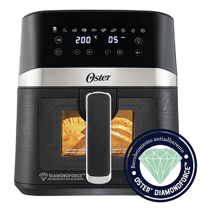 Freidora De Aire Digital 4lt Oster 10 Programas Ckstaf40wddf Color Negro Oster® DiamondForce