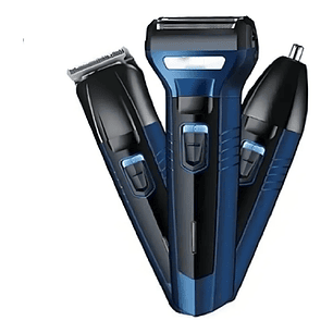 Maquina De Afeitar Recortadora 3 En 1 Para Hombre Recargable Azul Surker