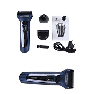 Maquina De Afeitar Recortadora 3 En 1 Para Hombre Recargable Azul Surker