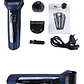 Maquina De Afeitar Recortadora 3 En 1 Para Hombre Recargable Azul Surker - Miniatura 2