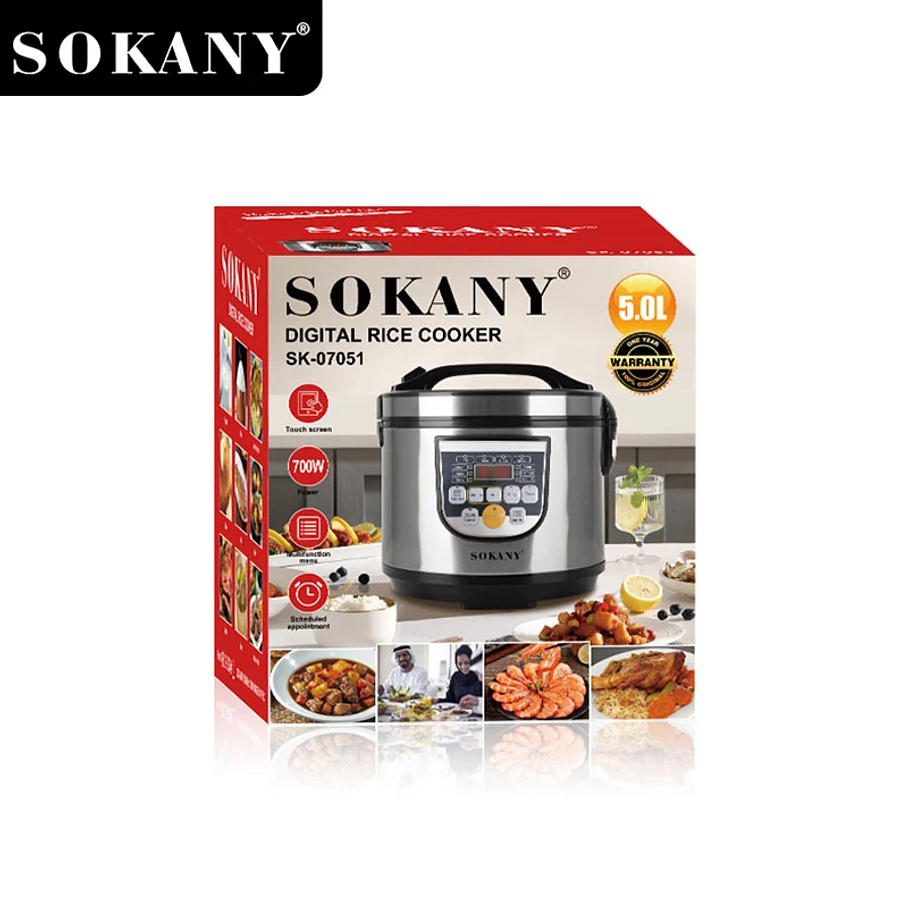 Olla Eléctrica Sokany SK-07051 Cooker Digital Con Diseño Válvula De Escape Y Escape De Una Tecla 3