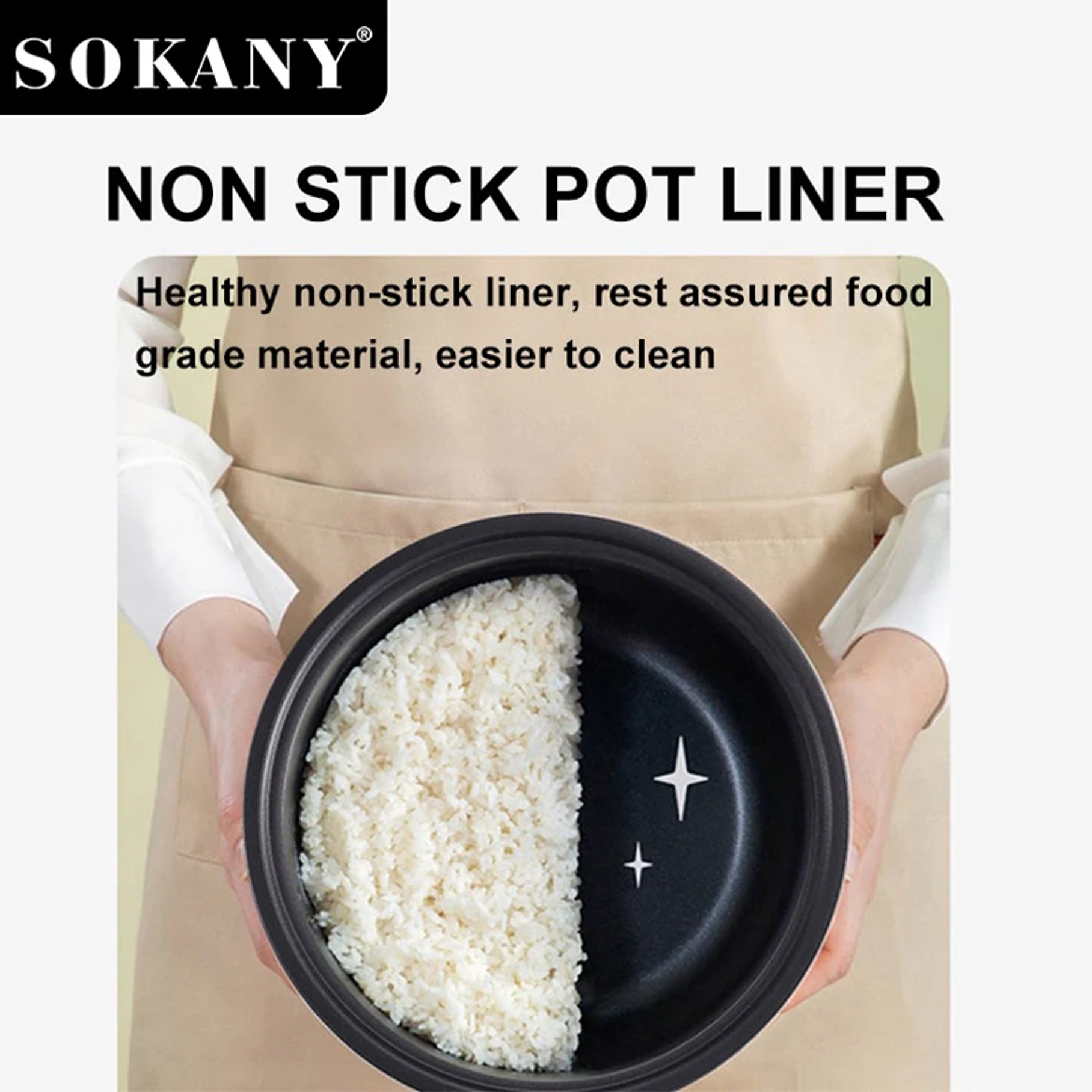 Olla Eléctrica Sokany SK-07051 Cooker Digital Con Diseño Válvula De Escape Y Escape De Una Tecla 4