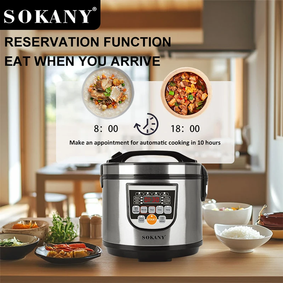 Olla Eléctrica Sokany SK-07051 Cooker Digital Con Diseño Válvula De Escape Y Escape De Una Tecla 6