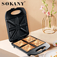 Sandwichero SOKANY SK-08102 4-Slice Sandwich Maker Non-Stick Sandwichero 4 Pcs Tostadora De Pan - Miniatura 6