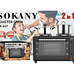 Horno Para Tostador Multifuncional 2 Hornillas Eléctricas 2 En 1 Eléctrico 35 Lts 3200w Sokany Negro - Miniatura 4