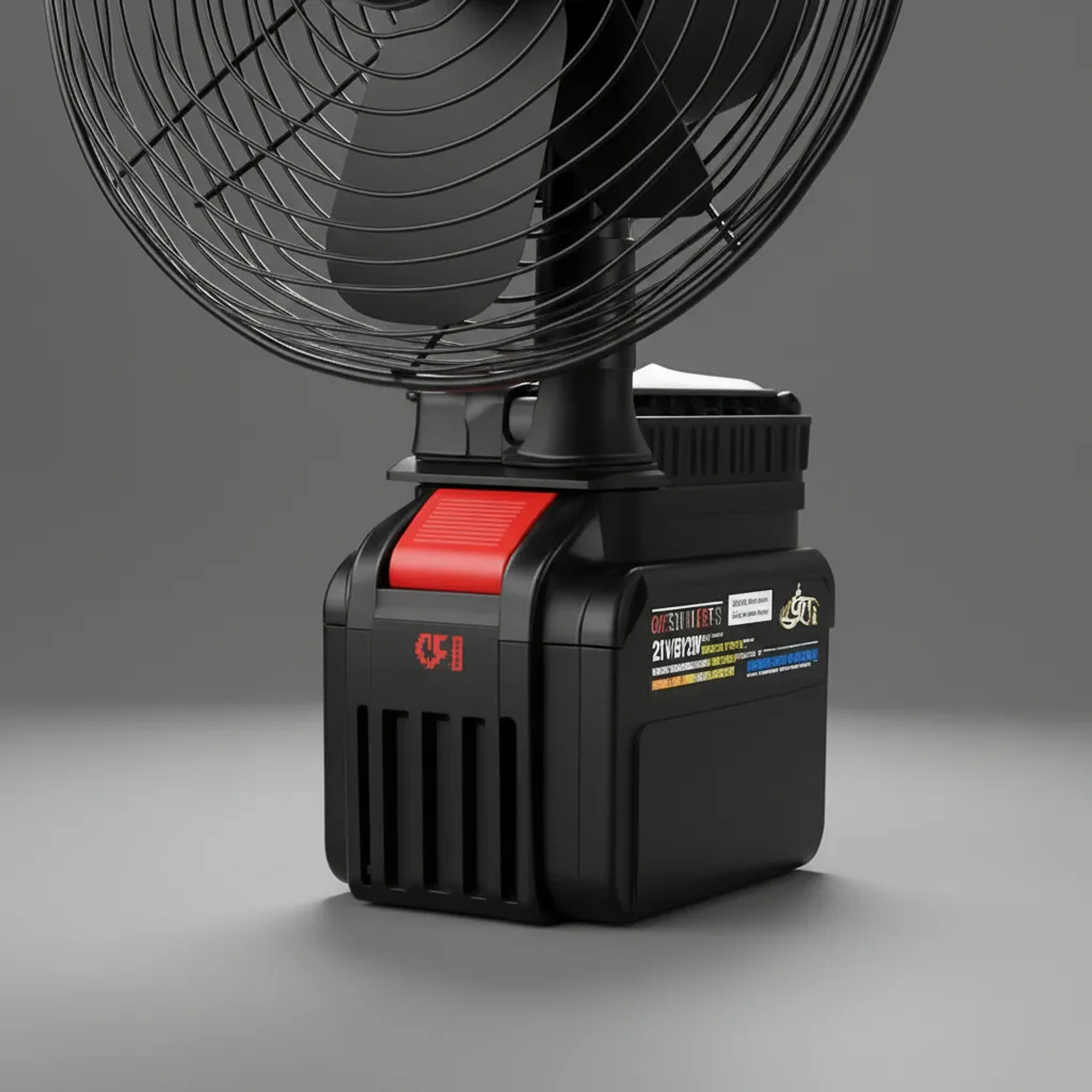 Ventilador Portátil Inalámbrico 22cm Compatible Batería 21v 2 Velocidades Potente Recargable Bateria  2