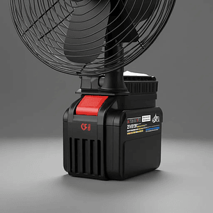 Ventilador Portátil Inalámbrico 22cm Compatible Batería 21v 2 Velocidades Potente Recargable Bateria 
