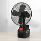 Ventilador Portátil Inalámbrico 22cm Compatible Batería 21v 2 Velocidades Potente Recargable Bateria  - Miniatura 1