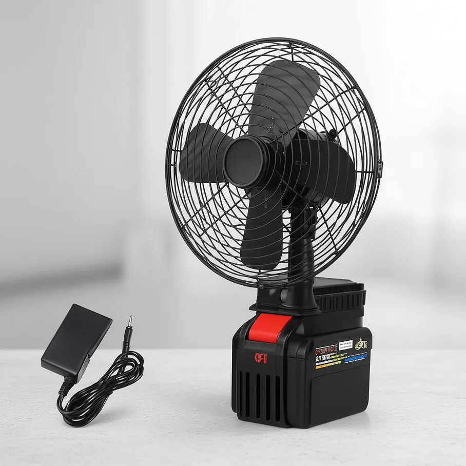 Ventilador Portátil Inalámbrico 22cm Compatible Batería 21v 2 Velocidades Potente Recargable Bateria  8