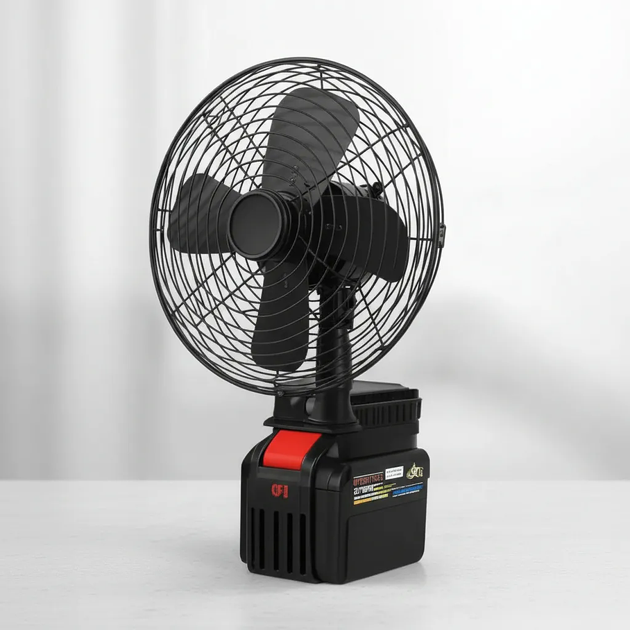 Ventilador Portátil Inalámbrico 22cm Compatible Batería 21v 2 Velocidades Potente Recargable Bateria  9