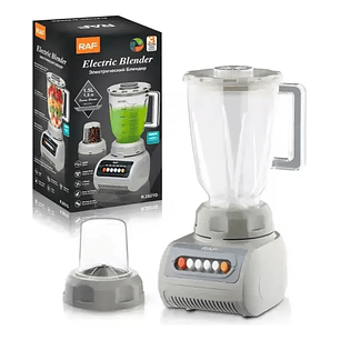 Licuadora 2 en 1 350w 1,5l Raf 2821g Blanco Botones Vaso De Plastico 