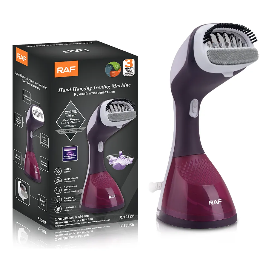 Plancha A Vapor 2 En 1 Portatil 1200-1400w 220ml Raf R1282 1