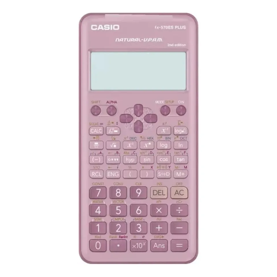 Calculadora Científica Casio Fx-570es Plus Rosa Universidad Rosa 1