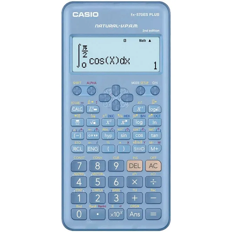 Calculadora Cientifica Casio FX-570ESPLUS-2B Plus Color Celeste 1