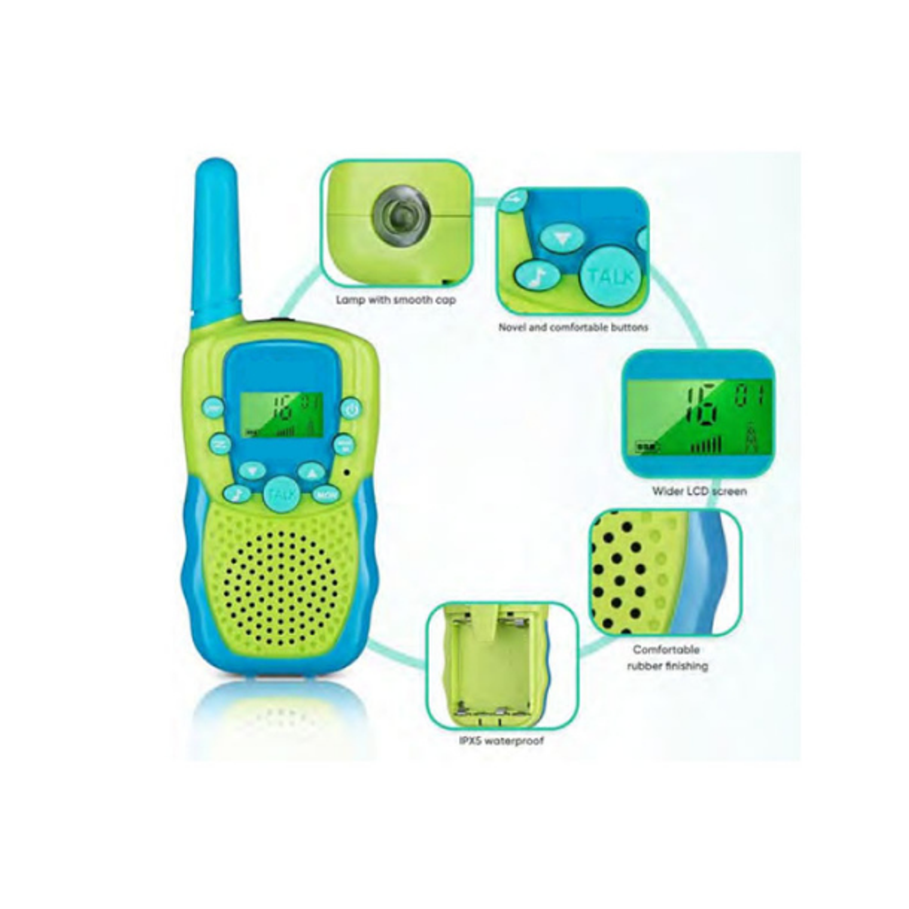 Radios Walkie-Talkies Big Kids Para Niños 2 Radios Mlab 22 Canales 2