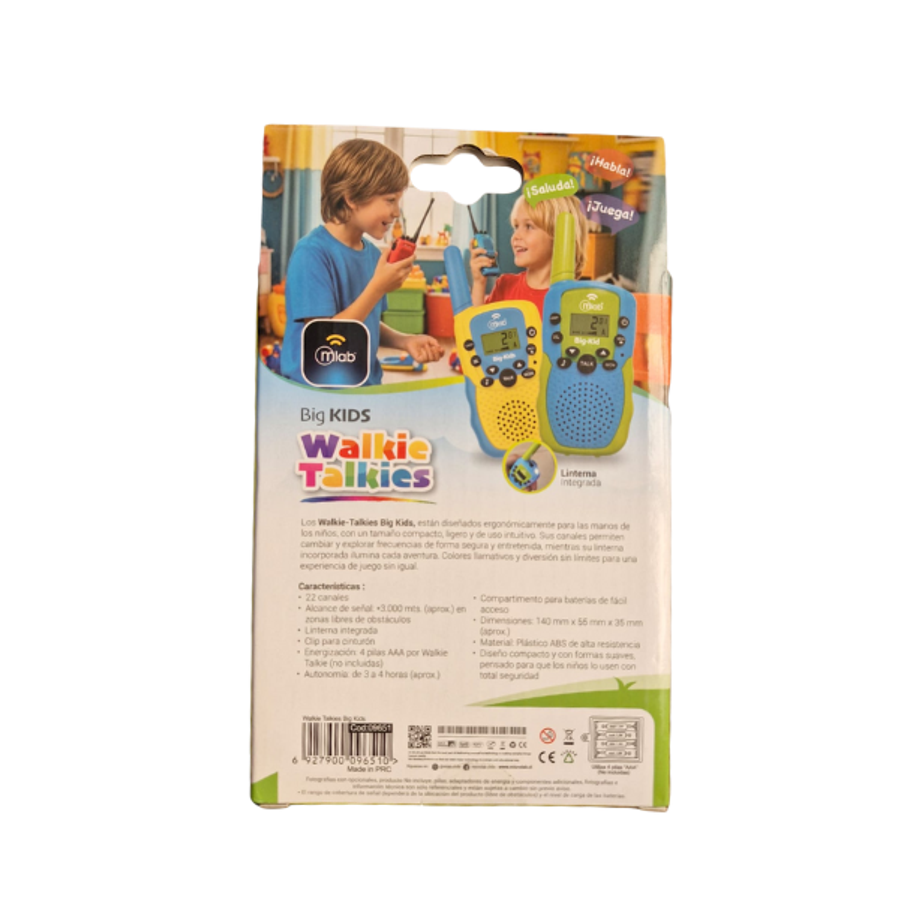 Radios Walkie-Talkies Big Kids Para Niños 2 Radios Mlab 22 Canales 3