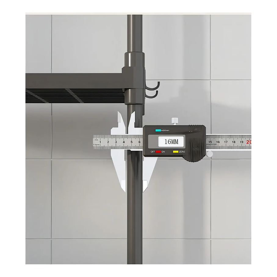 Estante Organizador De Baño Cocina Sala Multifuncional Color Negro 4 Niveles Microondas Resistente  5