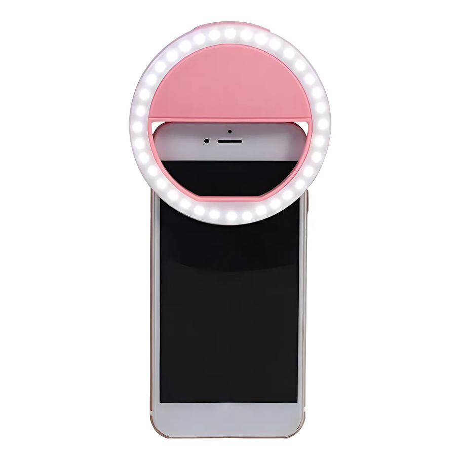 Aro De Luz Led Recargable Portátil Clip Celular Usb Color Variado 2