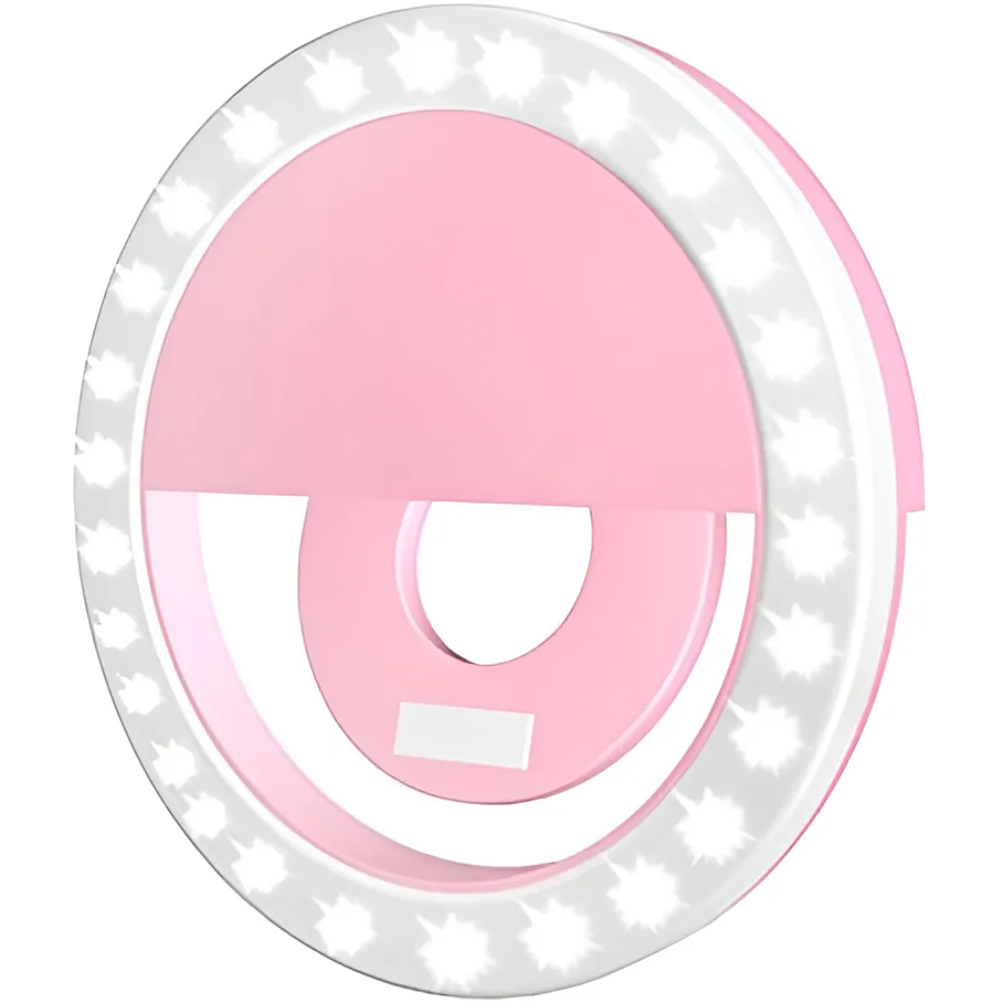 Aro De Luz Led Recargable Portátil Clip Celular Usb Color Variado 3