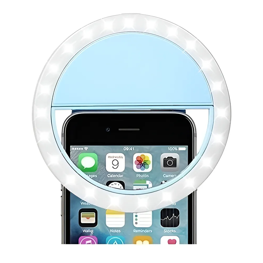 Aro De Luz Led Recargable Portátil Clip Celular Usb Color Variado 5