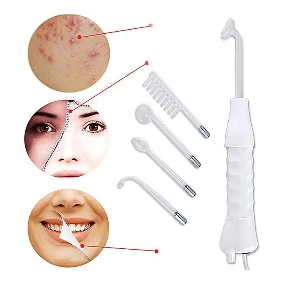 Equipo Portátil de Alta frecuencia Color blanco Acné Cicatrices Belleza Facial 5