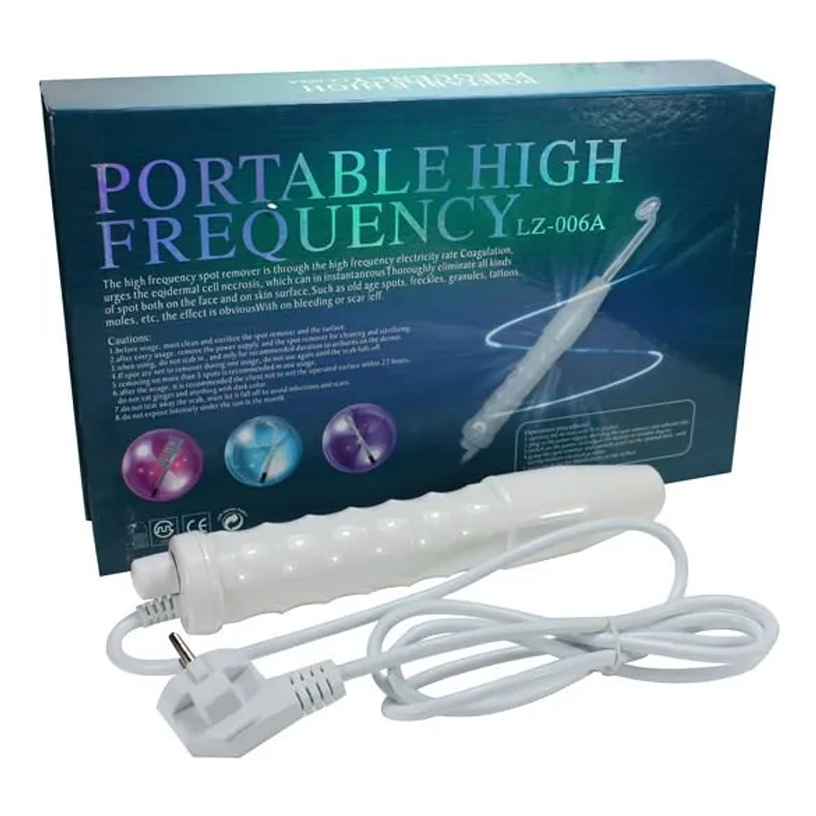 Equipo Portátil de Alta frecuencia Color blanco Acné Cicatrices Belleza Facial 2