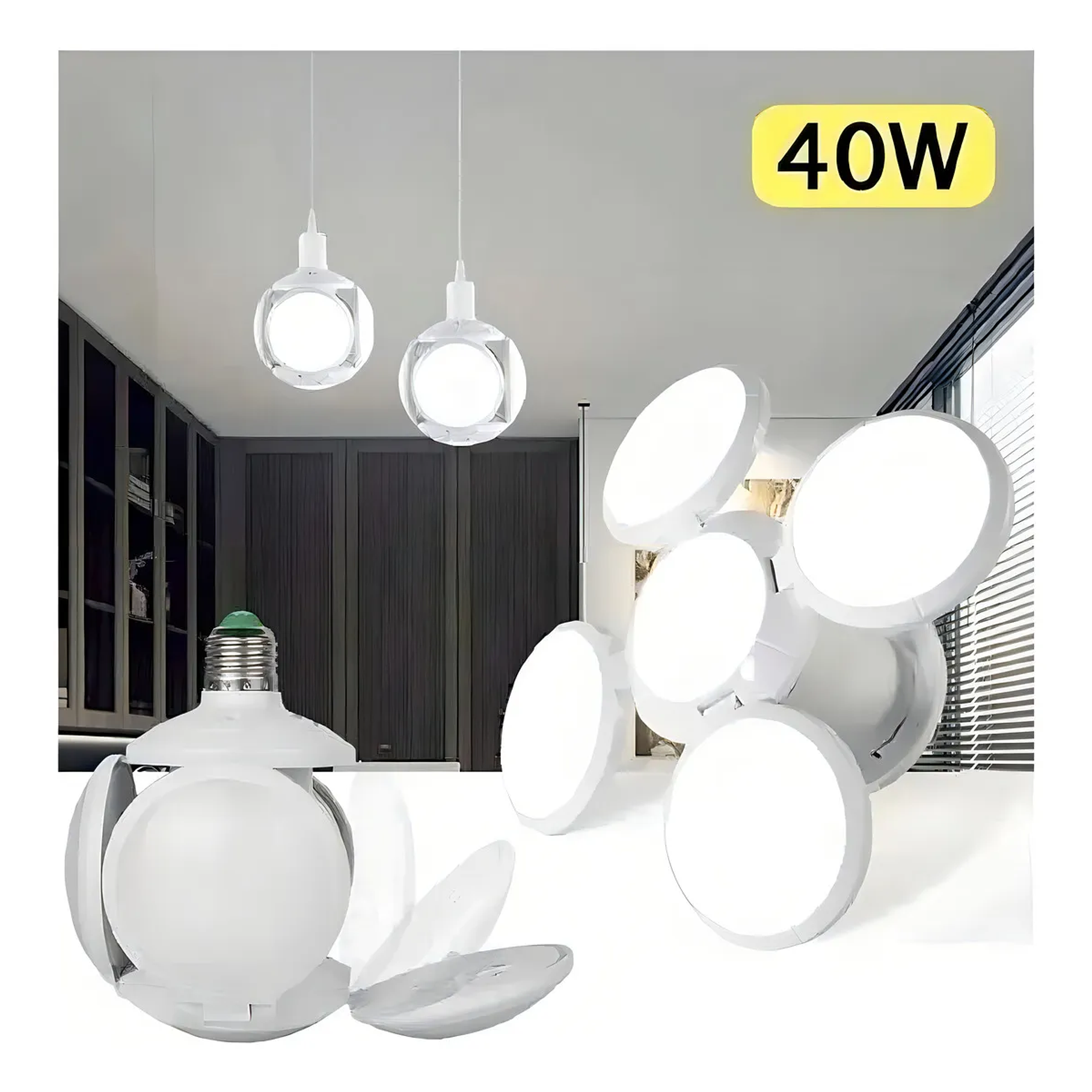 Ampolleta led Genérica Ampolleta plegable Globo color blanco frío 40W 1