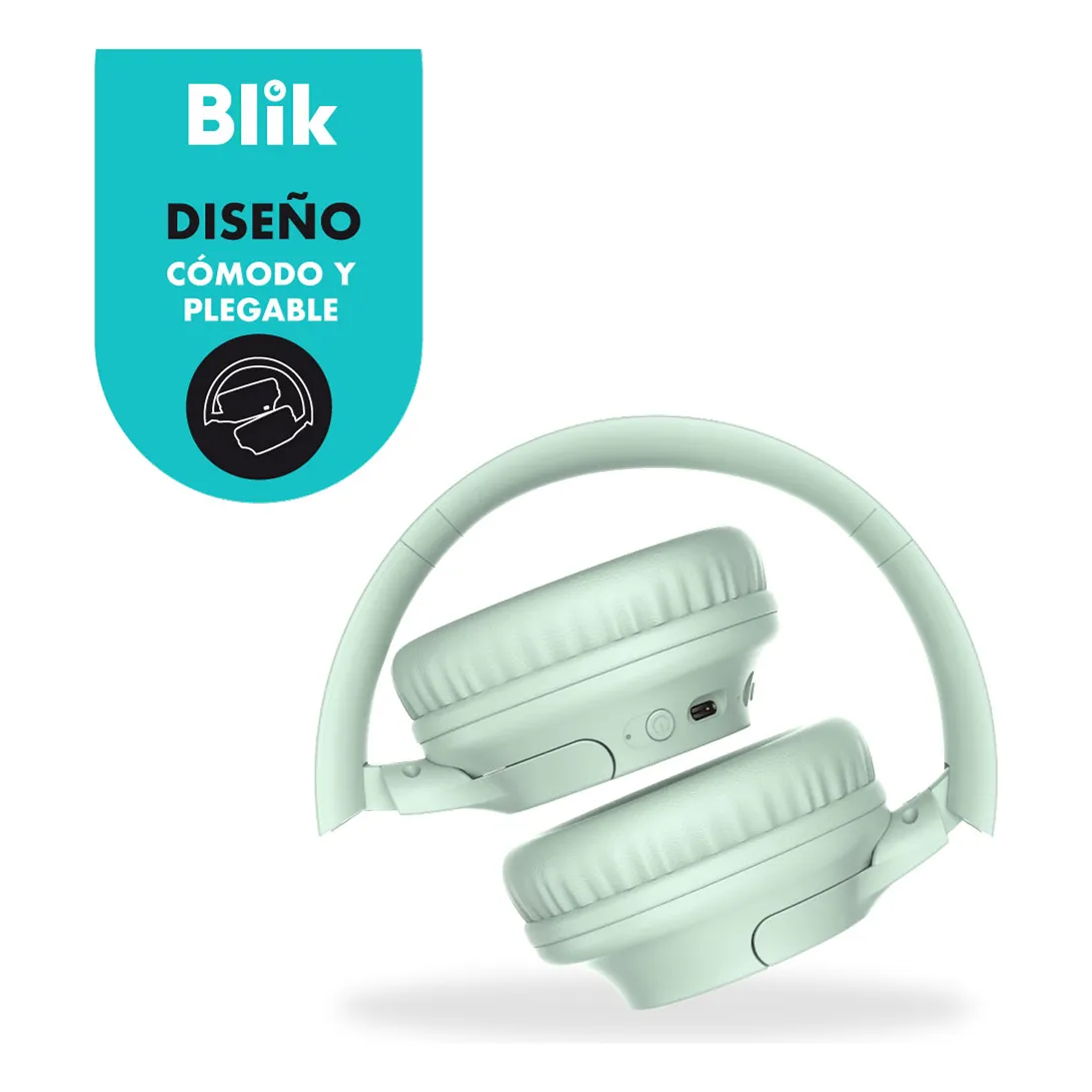 Audifonos Bluetooth Inalambricos Blik Soul250 Verde 20 Hrs Verde 3