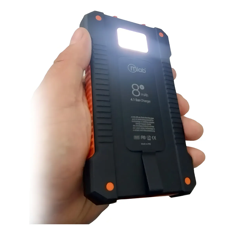 Power Bank Energía Solar 8000mah Mlab Color Negro Solar 4.1  3
