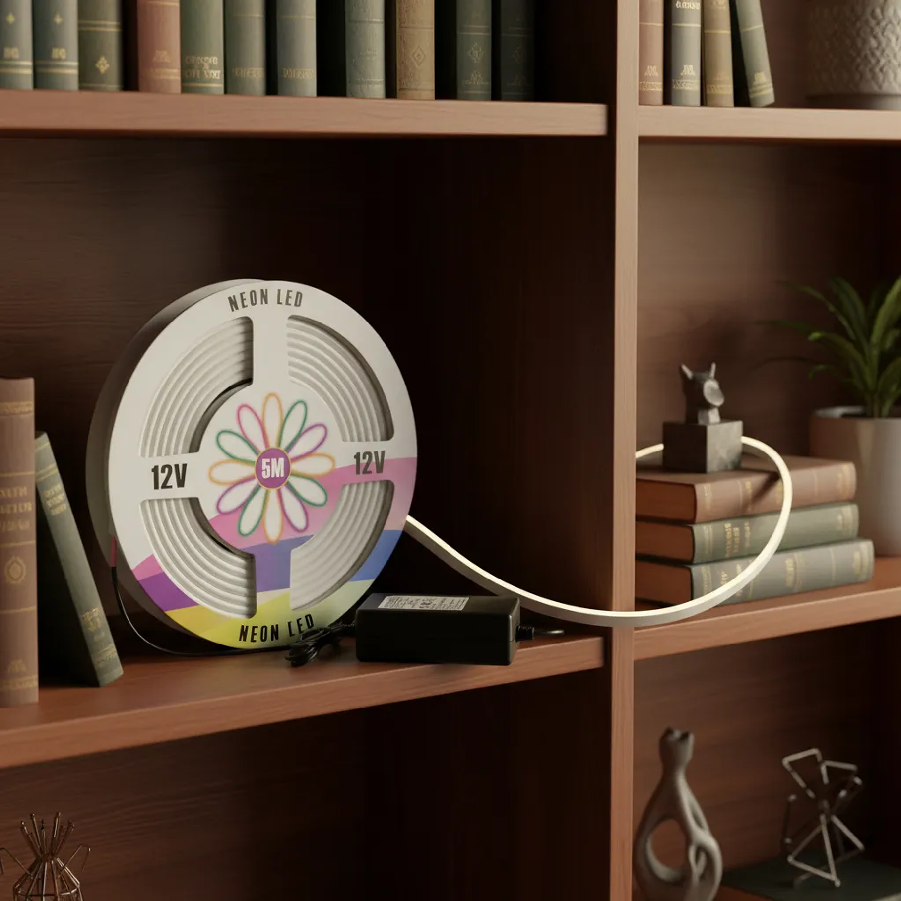 Cinta Neon Led Blanco Frío 12V IP64 5m 90 LEDs por Metro Tira 4