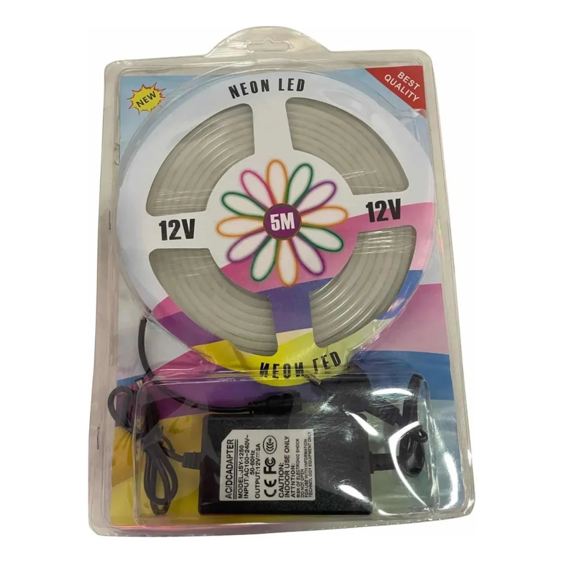 Cinta Neon Led Blanco Frío 12V IP64 5m 90 LEDs por Metro Tira 2