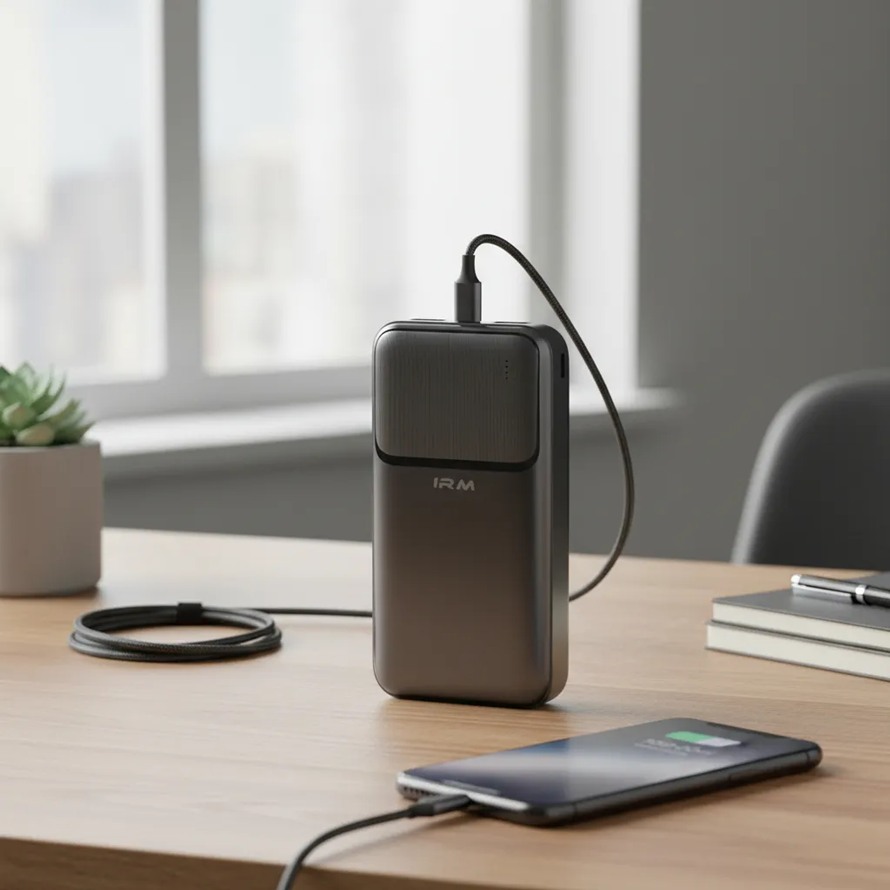 Powerbank Irm 20000mah Cargador Rápido 10w Usb Tipo C Negro Negro 4