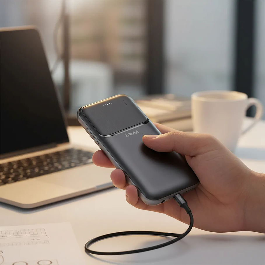 Powerbank Irm 20000mah Cargador Rápido 10w Usb Tipo C Negro Negro 6