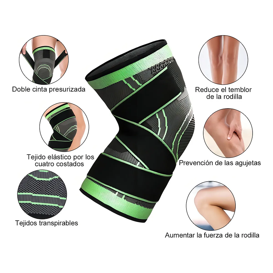 Rodillera 3d Deportiva Rodilla De Doble Presión For Fitness 3