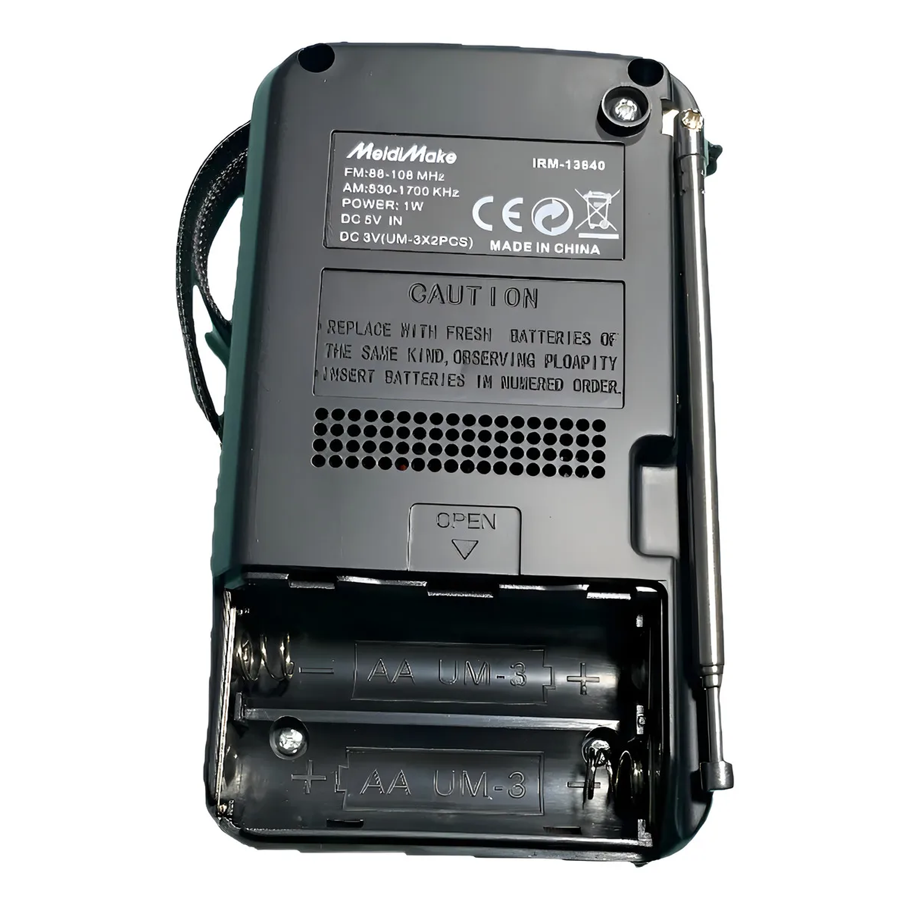 Mini Radio Fm Am Portátil Recargable Color Negro Negro 4