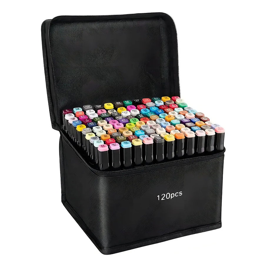 Lápices De Colores Lineal 120 Unidades Doble Punta Bolso Negro 2